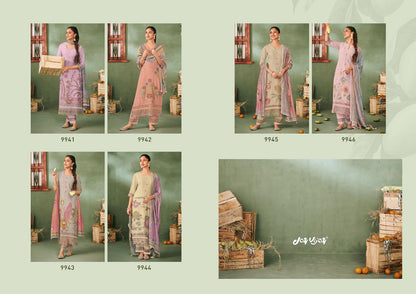 Aamras Jay Vijay Muslin Jacquard Pant Style Suits Exporter