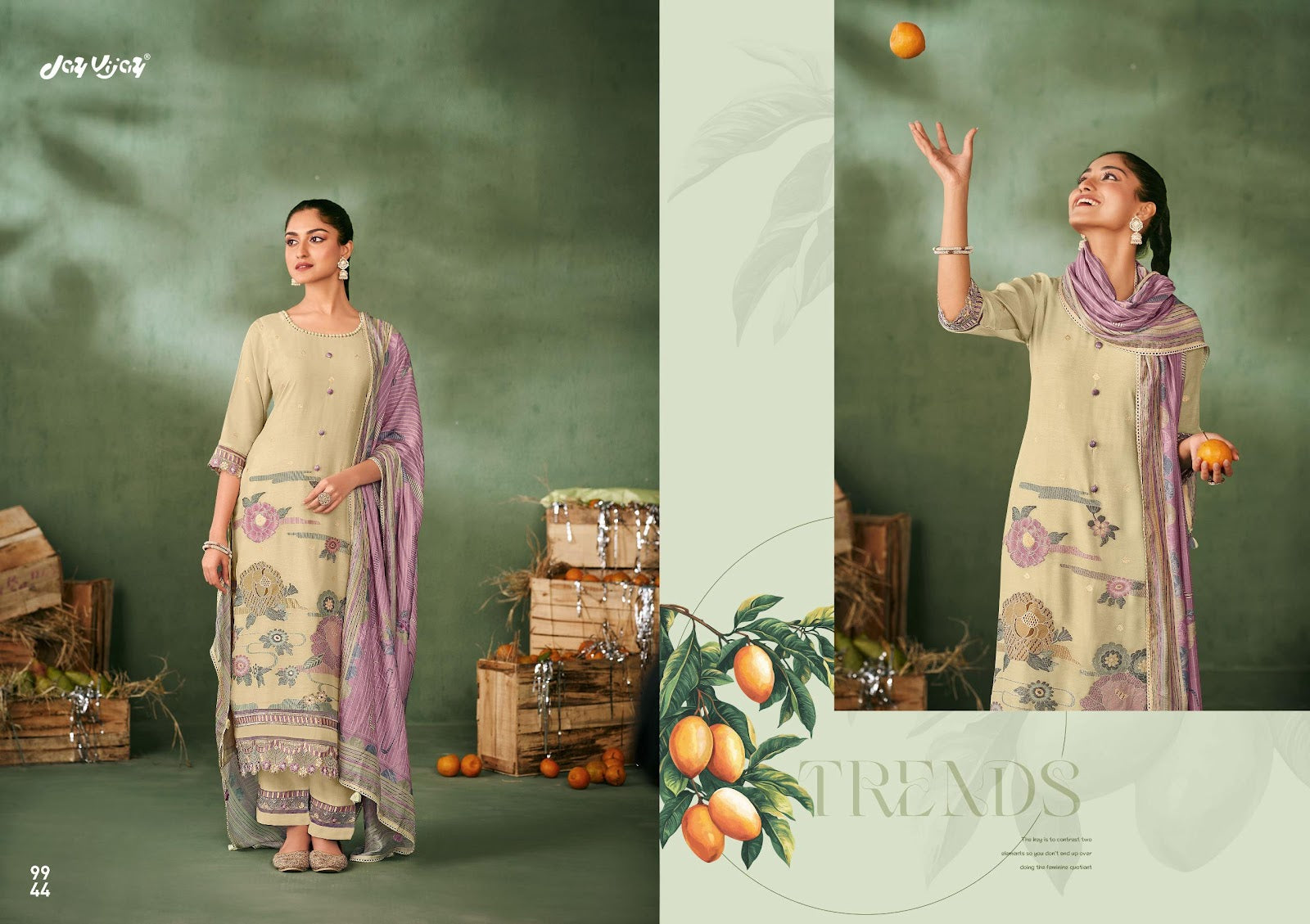Aamras Jay Vijay Muslin Jacquard Pant Style Suits Exporter
