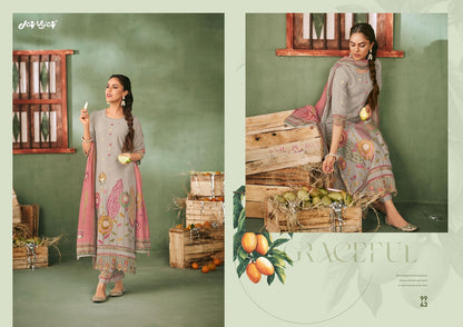 Aamras Jay Vijay Muslin Jacquard Pant Style Suits Exporter