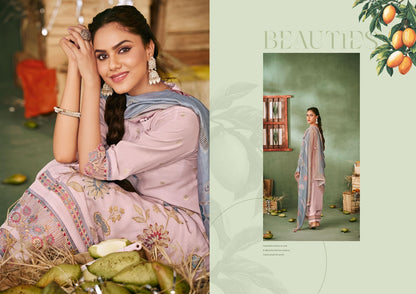 Aamras Jay Vijay Muslin Jacquard Pant Style Suits Exporter