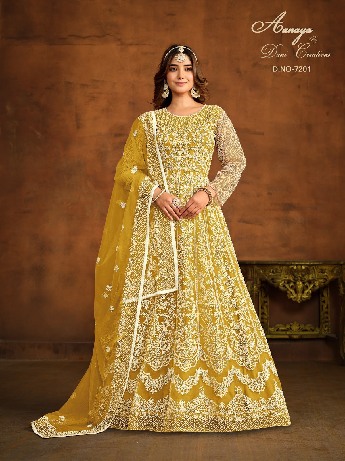 Aanaya Vol 172 Dani Creation Net Anarkali Salwar Suits Wholesale