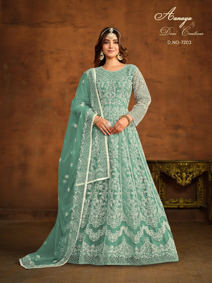 Aanaya Vol 172 Dani Creation Net Anarkali Salwar Suits Wholesale