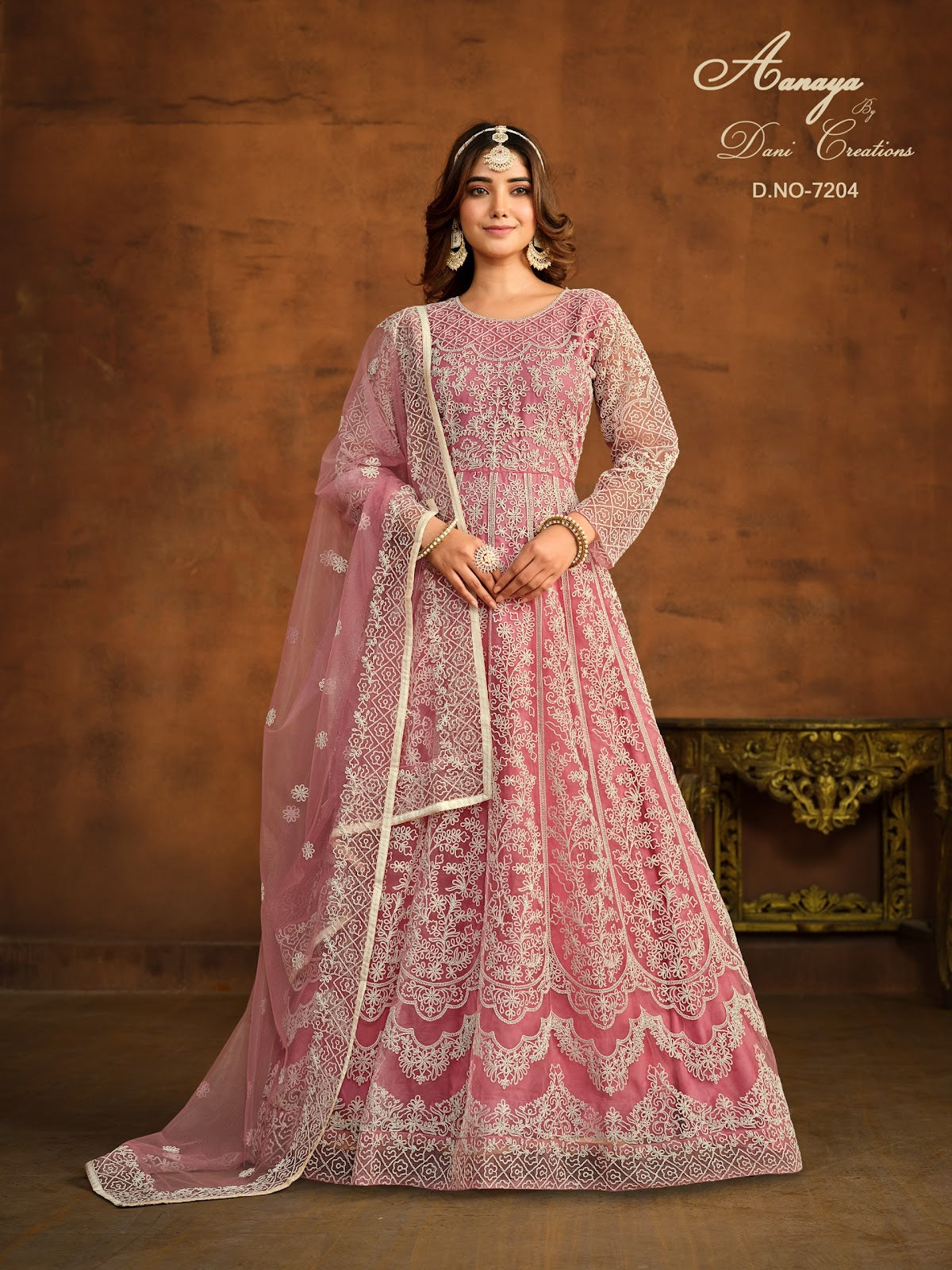 Aanaya Vol 172 Dani Creation Net Anarkali Salwar Suits Wholesale