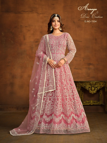 Aanaya Vol 172 Dani Creation Net Anarkali Salwar Suits Wholesale