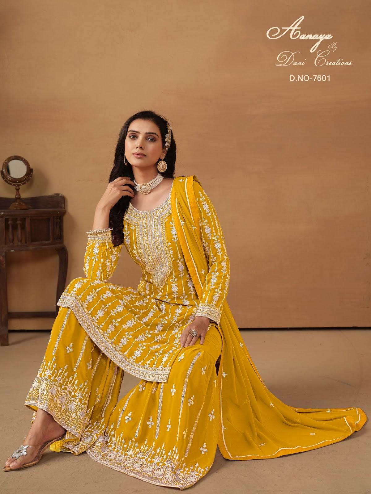Aanaya Vol 176 7601-7604 Dani Creation Faux Georgette Pakistani Salwar Suits Wholesale Price