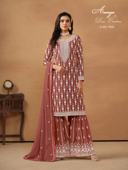 Aanaya Vol 176 7601-7604 Dani Creation Faux Georgette Pakistani Salwar Suits Wholesale Price