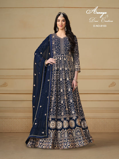 Aanaya Vol 181 8101-8104 Dani Creation Faux Georgette Pakistani Salwar Suits Manufacturer India