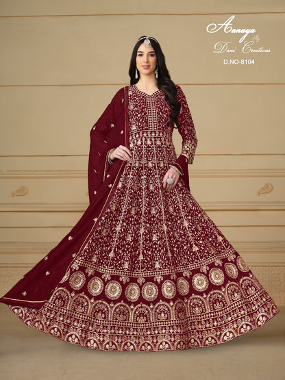 Aanaya Vol 181 8101-8104 Dani Creation Faux Georgette Pakistani Salwar Suits Manufacturer India