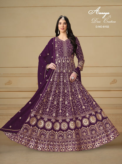 Aanaya Vol 181 8101-8104 Dani Creation Faux Georgette Pakistani Salwar Suits Manufacturer India