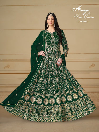 Aanaya Vol 181 8101-8104 Dani Creation Faux Georgette Pakistani Salwar Suits Manufacturer India