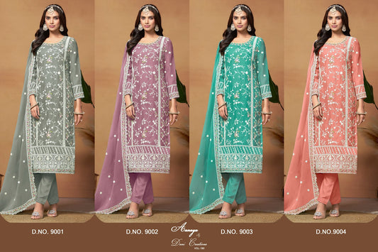 Aanaya Vol 190 Dani Creation Soft Organza Pant Style Suits Wholesale Price