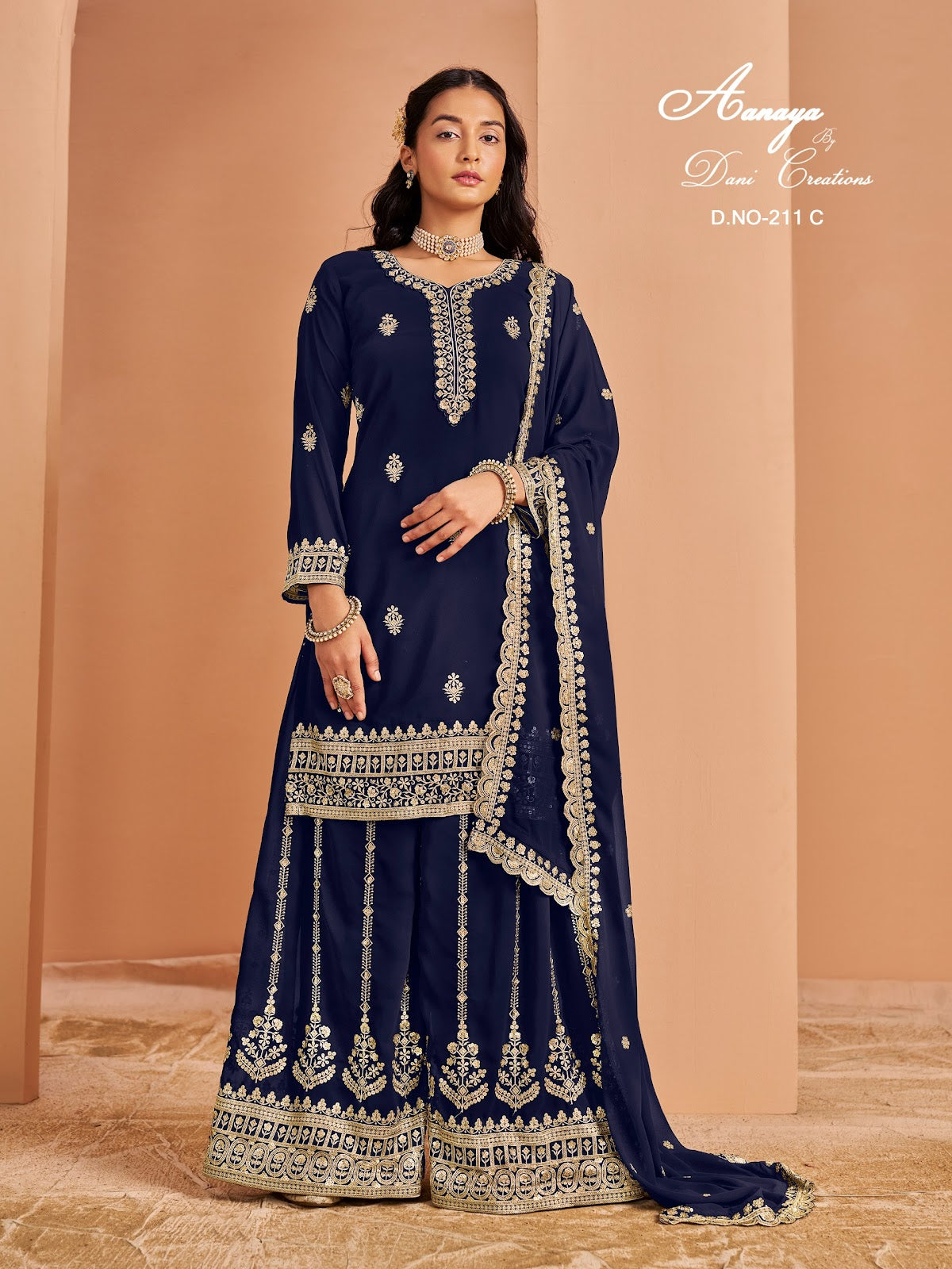 Aanaya Vol 211 Dani Creation Faux Georgette Pakistani Salwar Suits Manufacturer