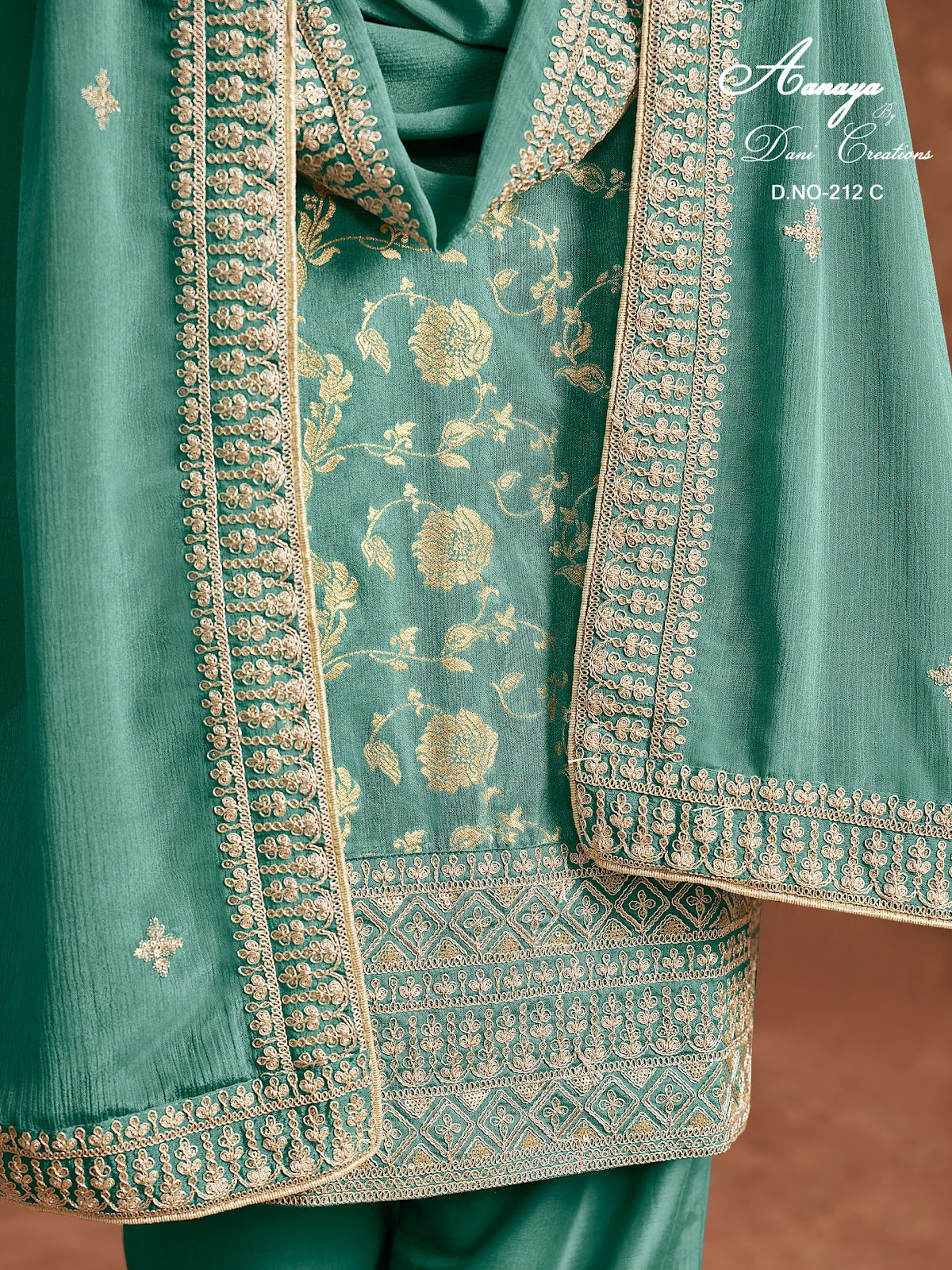 Aanaya Vol 212 Dani Creation Dola Jacquard Pakistani Salwar Suits Exporter Ahmedabad