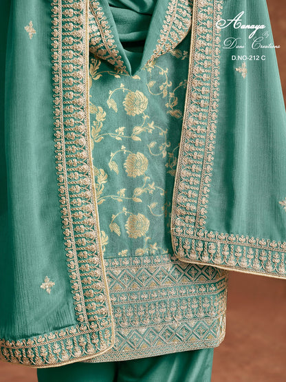 Aanaya Vol 212 Dani Creation Dola Jacquard Pakistani Salwar Suits Exporter Ahmedabad