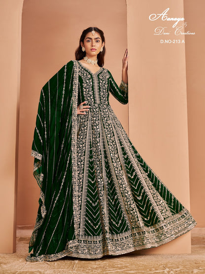 Aanaya Vol 213 Dani Creation Fox Georgette Anarkali Salwar Suits Supplier Gujarat