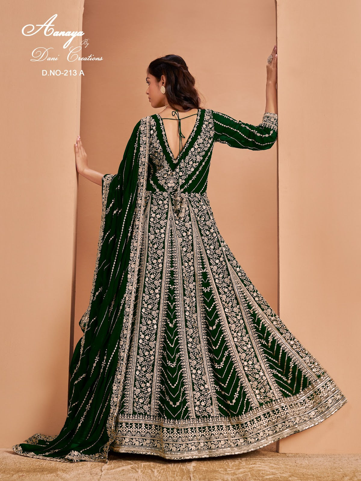 Aanaya Vol 213 Dani Creation Fox Georgette Anarkali Salwar Suits Supplier Gujarat