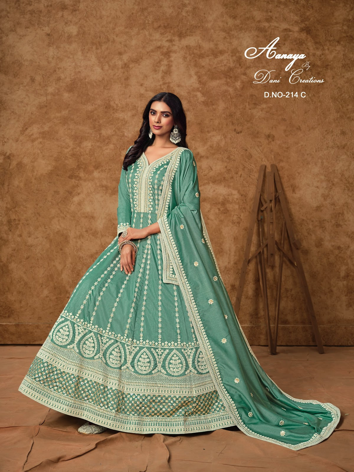 Aanaya Vol 214 Dani Creation Dola Silk Gown Dupatta Set Wholesaler Ahmedabad