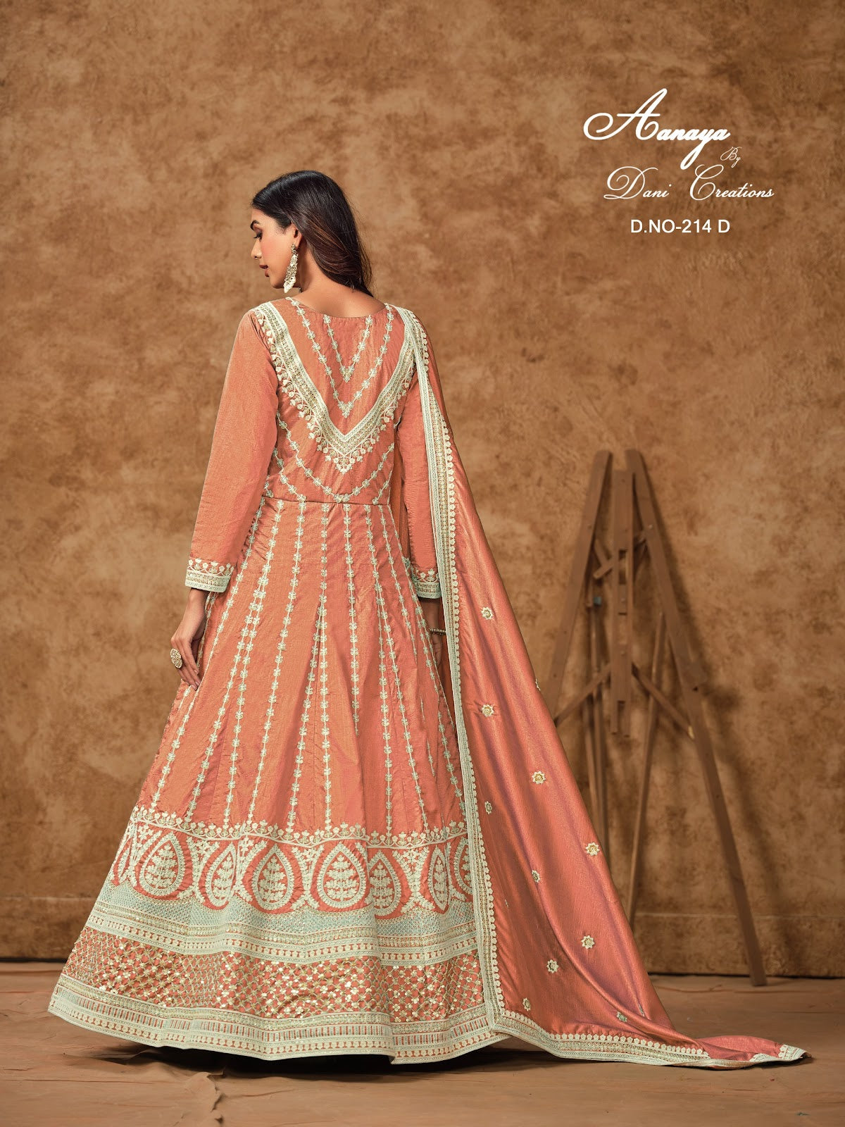 Aanaya Vol 214 Dani Creation Dola Silk Gown Dupatta Set Wholesaler Ahmedabad