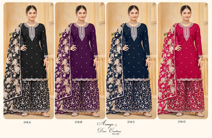 Aanaya Vol 218 Dani Creation Roman Silk Pakistani Readymade Suits Supplier India