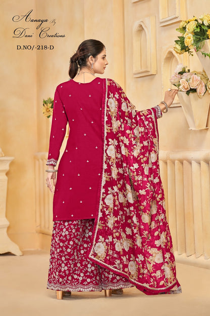Aanaya Vol 218 Dani Creation Roman Silk Pakistani Readymade Suits Supplier India