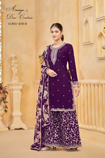 Aanaya Vol 218 Dani Creation Roman Silk Pakistani Readymade Suits Supplier India