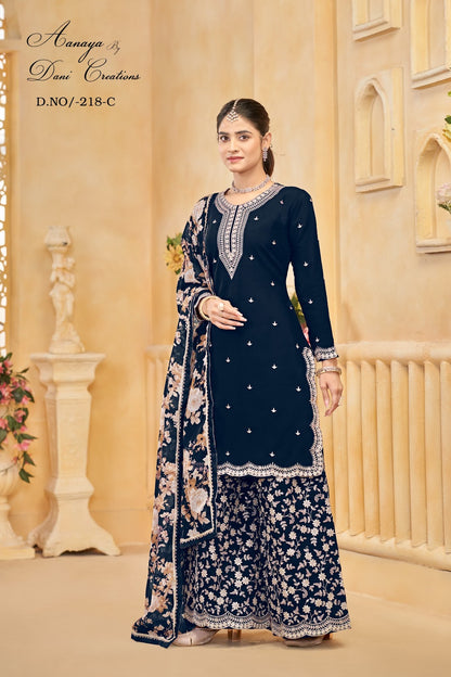 Aanaya Vol 218 Dani Creation Roman Silk Pakistani Readymade Suits Supplier India