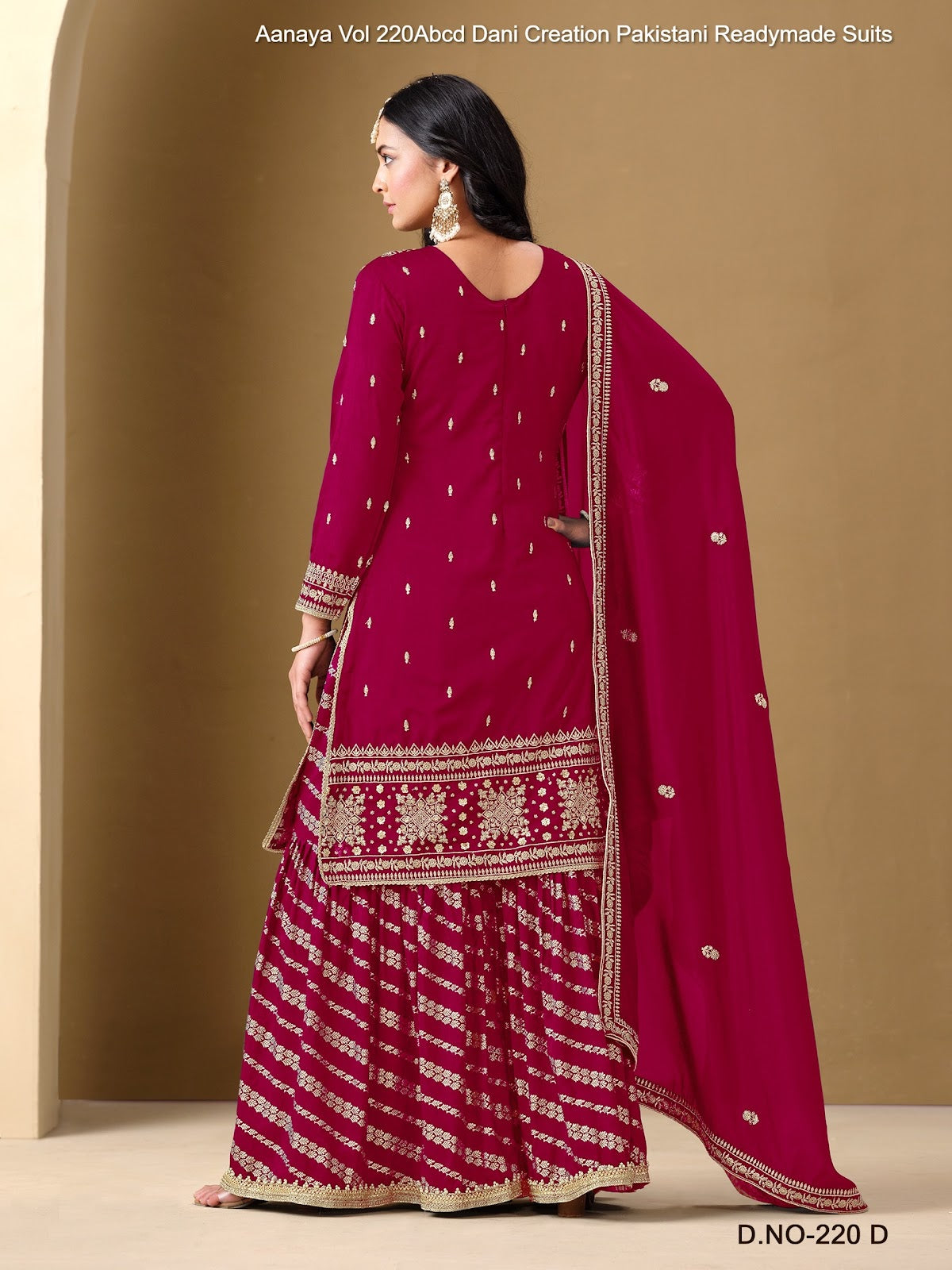 Aanaya Vol 220Abcd Dani Creation Art Silk Pakistani Readymade Suits Exporter Ahmedabad