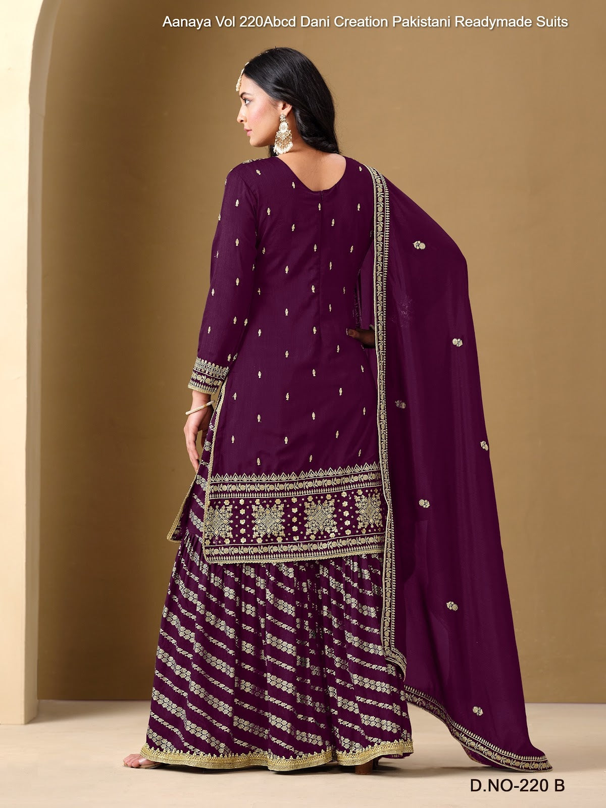 Aanaya Vol 220Abcd Dani Creation Art Silk Pakistani Readymade Suits Exporter Ahmedabad