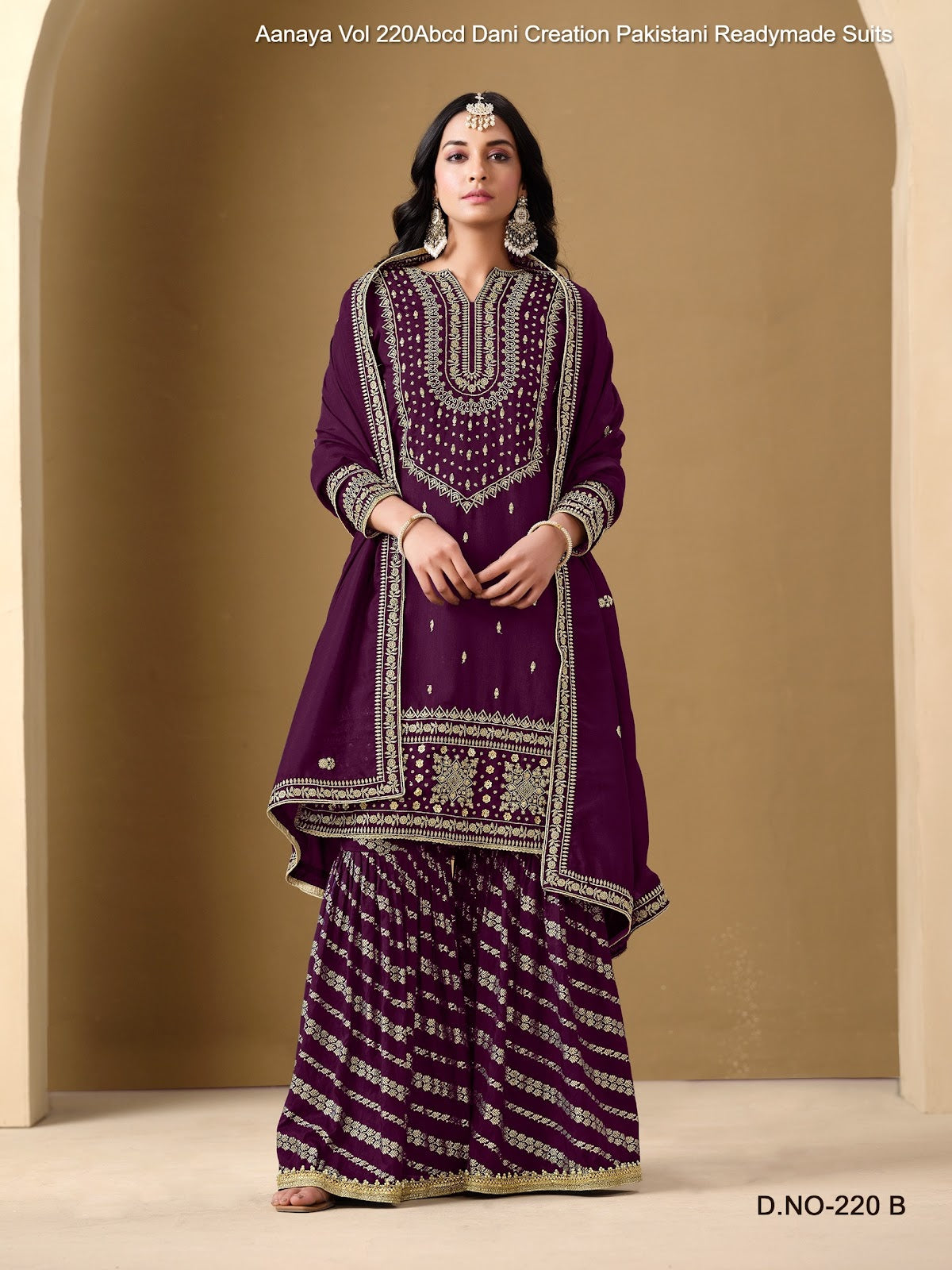 Aanaya Vol 220Abcd Dani Creation Art Silk Pakistani Readymade Suits Exporter Ahmedabad