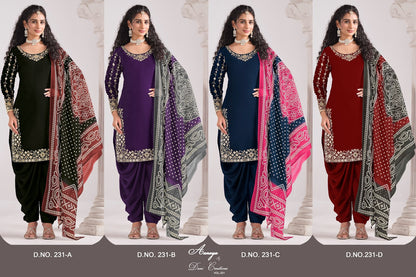 Aanaya Vol 231 Dani Creation Chanderi Salwar Suits Wholesaler Ahmedabad