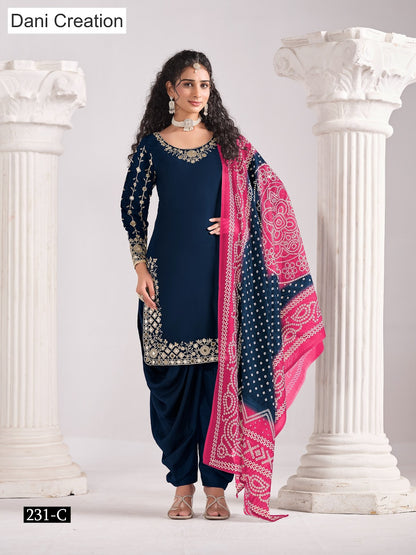 Aanaya Vol 231 Dani Creation Chanderi Salwar Suits Wholesaler Ahmedabad