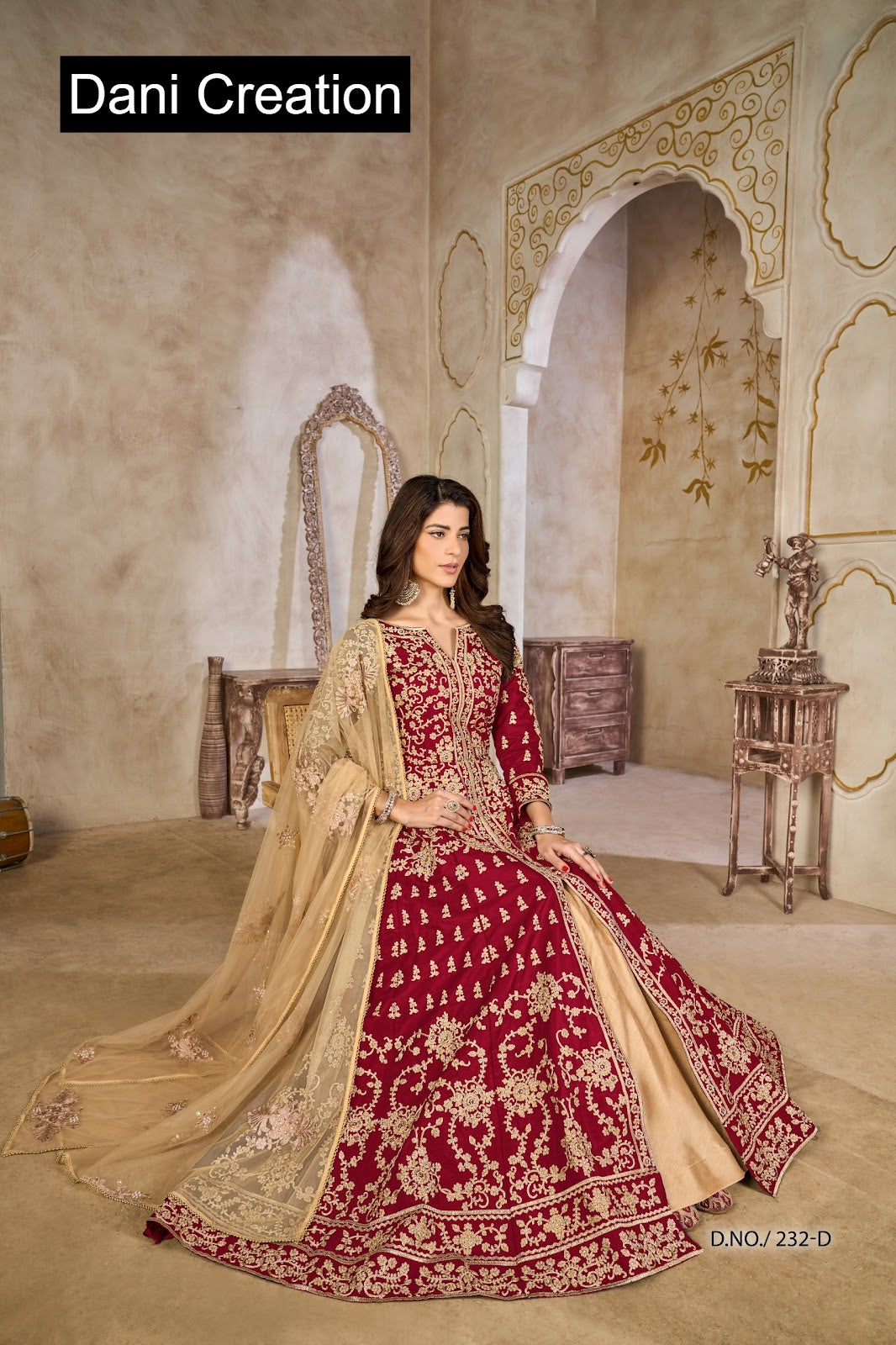 Aanaya Vol 232 Dani Creation Art Silk Anarkali Kurtis Manufacturer Gujarat