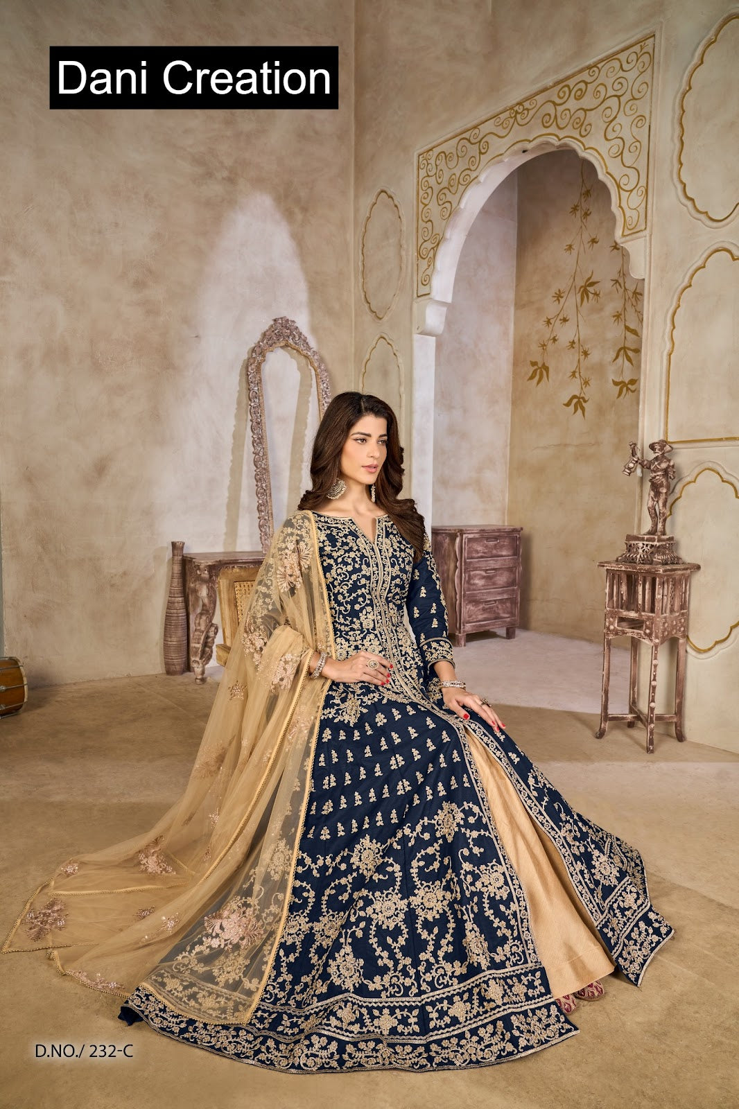 Aanaya Vol 232 Dani Creation Art Silk Anarkali Kurtis Manufacturer Gujarat
