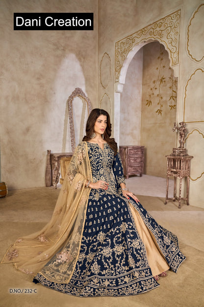 Aanaya Vol 232 Dani Creation Art Silk Anarkali Kurtis Manufacturer Gujarat