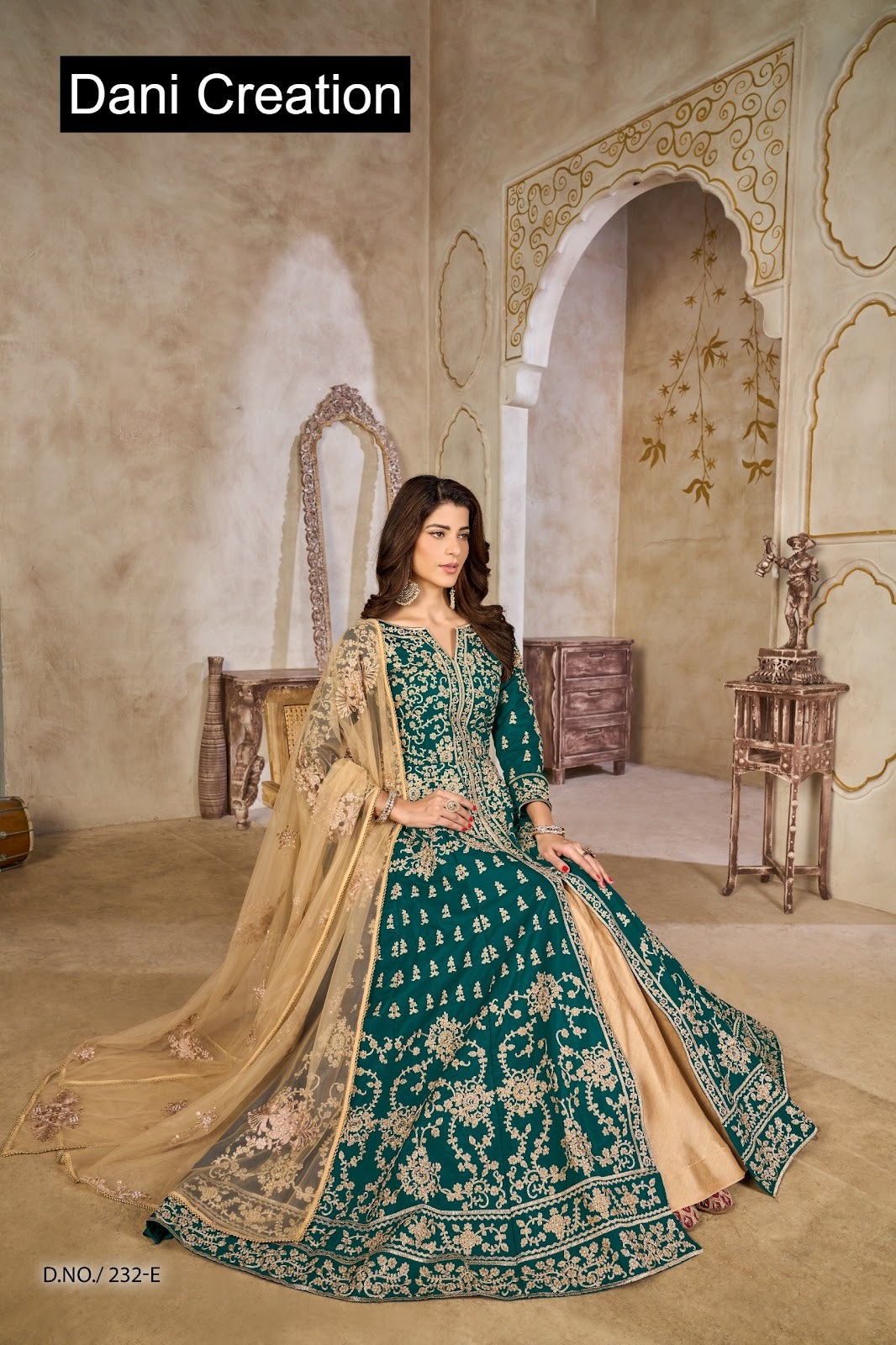 Aanaya Vol 232 Dani Creation Art Silk Anarkali Kurtis Manufacturer Gujarat