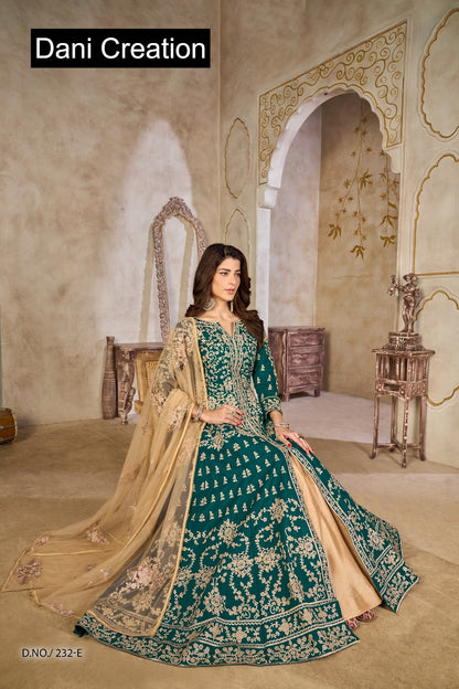 Aanaya Vol 232 Dani Creation Art Silk Anarkali Kurtis Manufacturer Gujarat