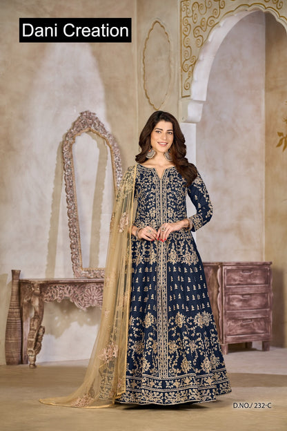 Aanaya Vol 232 Dani Creation Art Silk Anarkali Kurtis Manufacturer Gujarat