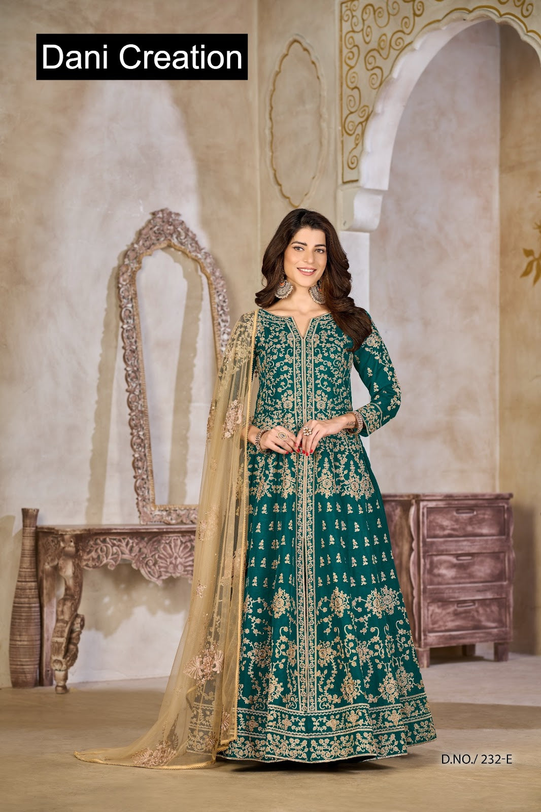 Aanaya Vol 232 Dani Creation Art Silk Anarkali Kurtis Manufacturer Gujarat