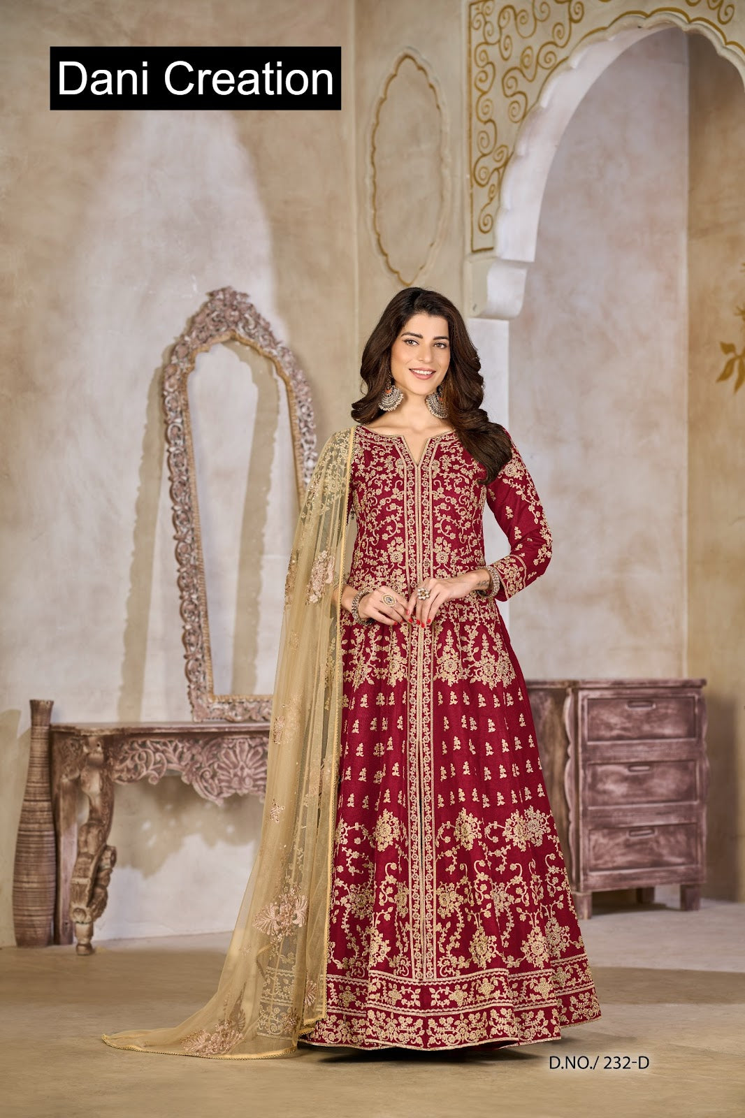 Aanaya Vol 232 Dani Creation Art Silk Anarkali Kurtis Manufacturer Gujarat
