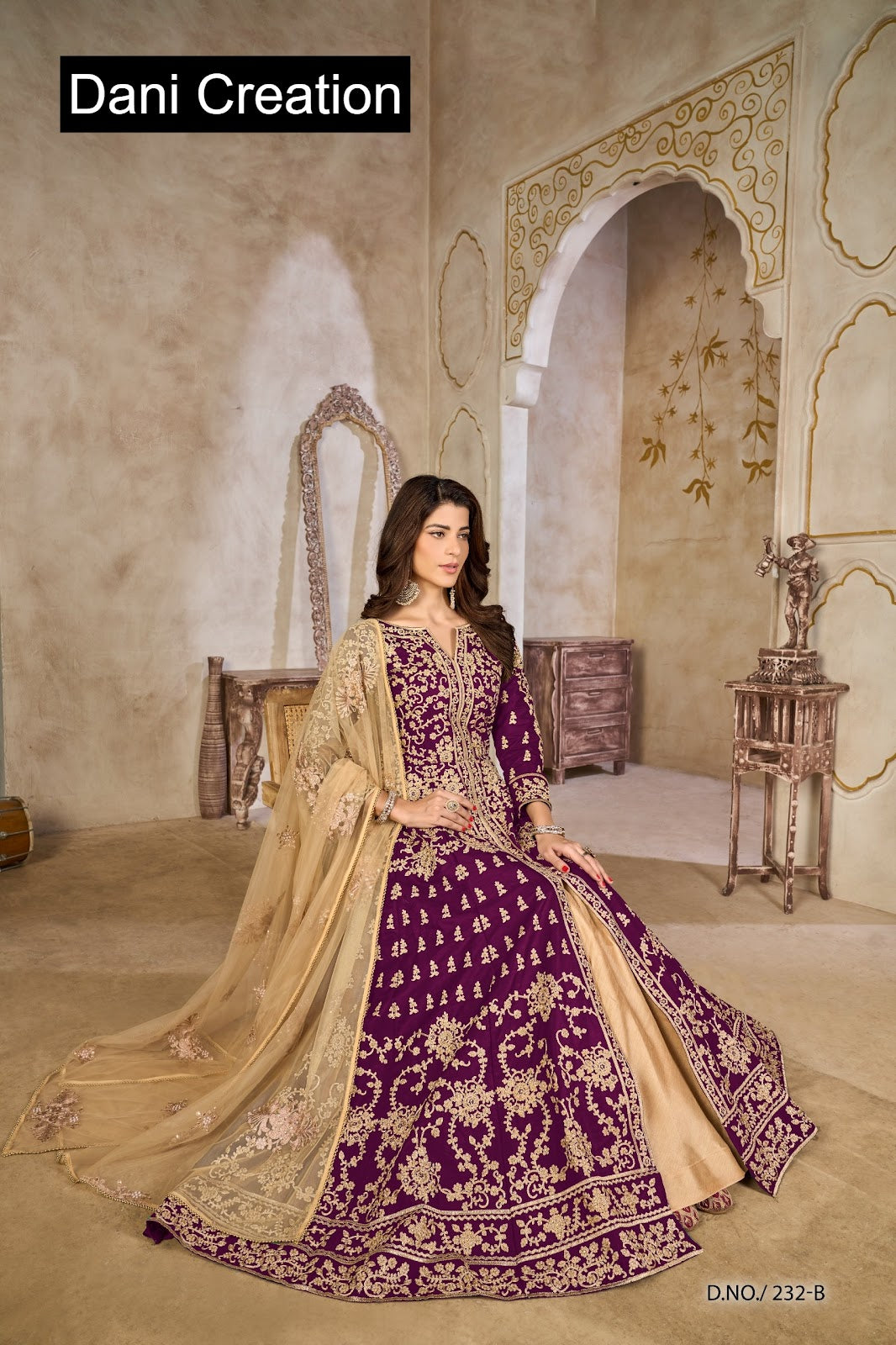 Aanaya Vol 232 Dani Creation Art Silk Anarkali Kurtis Manufacturer Gujarat