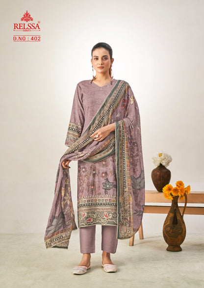 Aanchal 4 Relssa Fabrics Pant Style Suits Wholesaler Gujarat