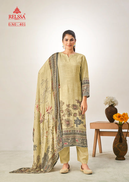 Aanchal 4 Relssa Fabrics Pant Style Suits Wholesaler Gujarat