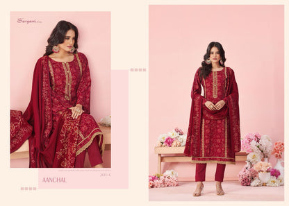 Aanchal Sangam Prints Viscose Modal Pant Style Suits Wholesale Rate