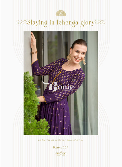 Aanchal Vol 4 Bonie Rayon 14Kg Anarkali Kurtis Wholesale