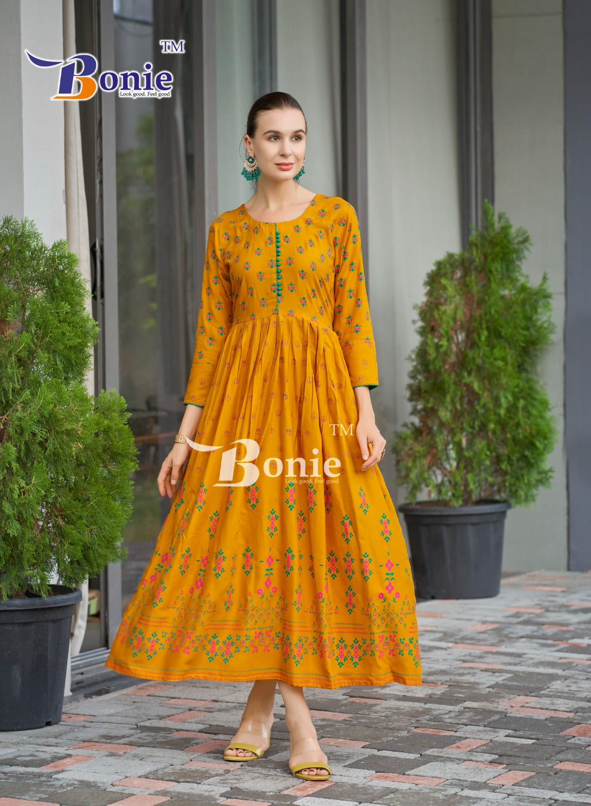 Aanchal Vol 4 Bonie Rayon 14Kg Anarkali Kurtis Wholesale