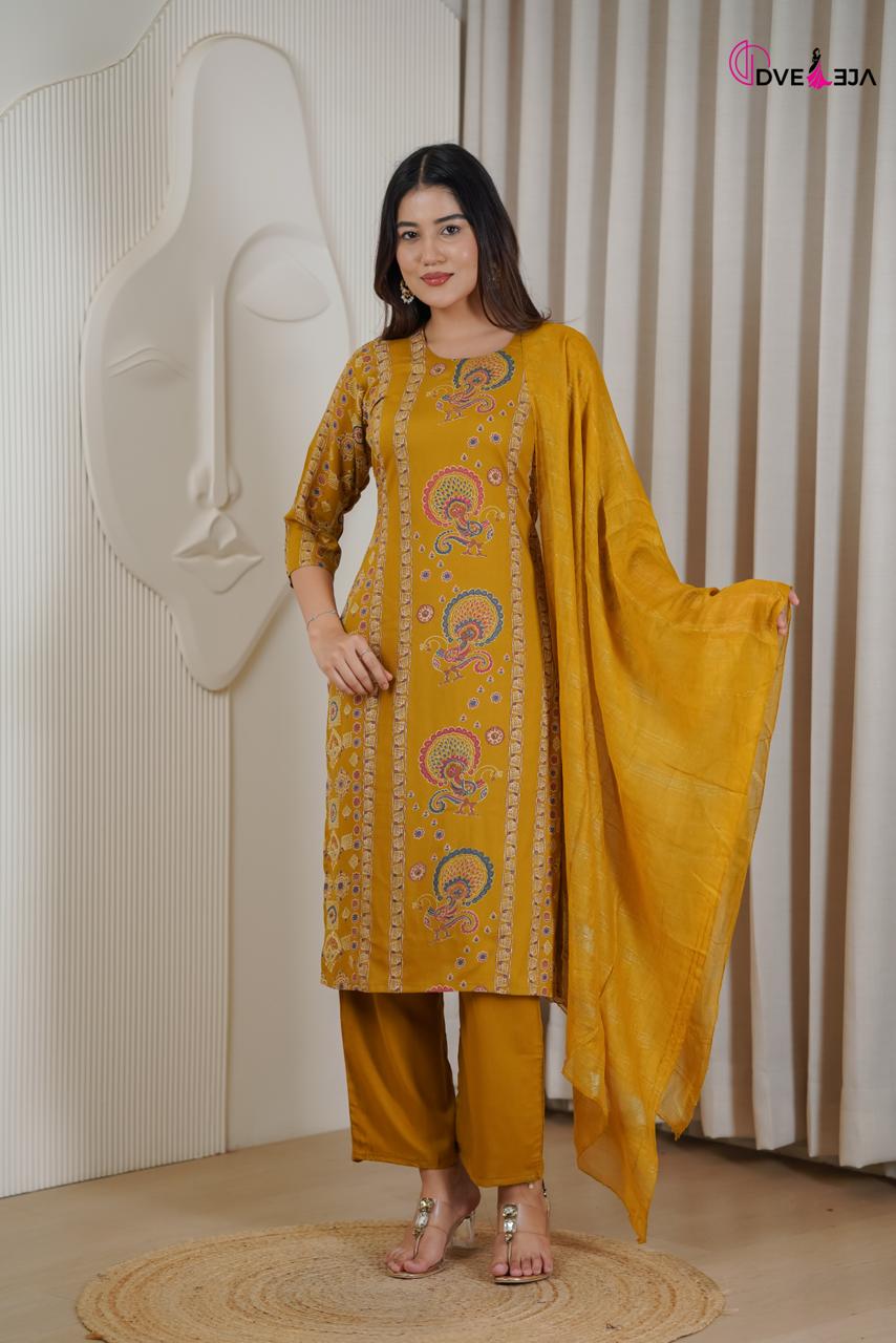 Aanchi Series Dveeja Fashion Reyon Readymade Plazzo Style Suits Exporter Ahmedabad