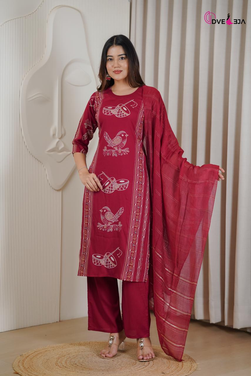 Aanchi Series Dveeja Fashion Reyon Readymade Plazzo Style Suits Exporter Ahmedabad