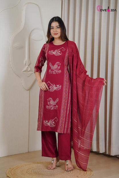 Aanchi Series Dveeja Fashion Reyon Readymade Plazzo Style Suits Exporter Ahmedabad