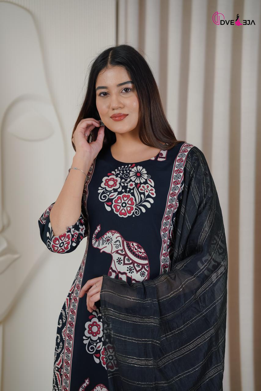Aanchi Series Dveeja Fashion Reyon Readymade Plazzo Style Suits Exporter Ahmedabad