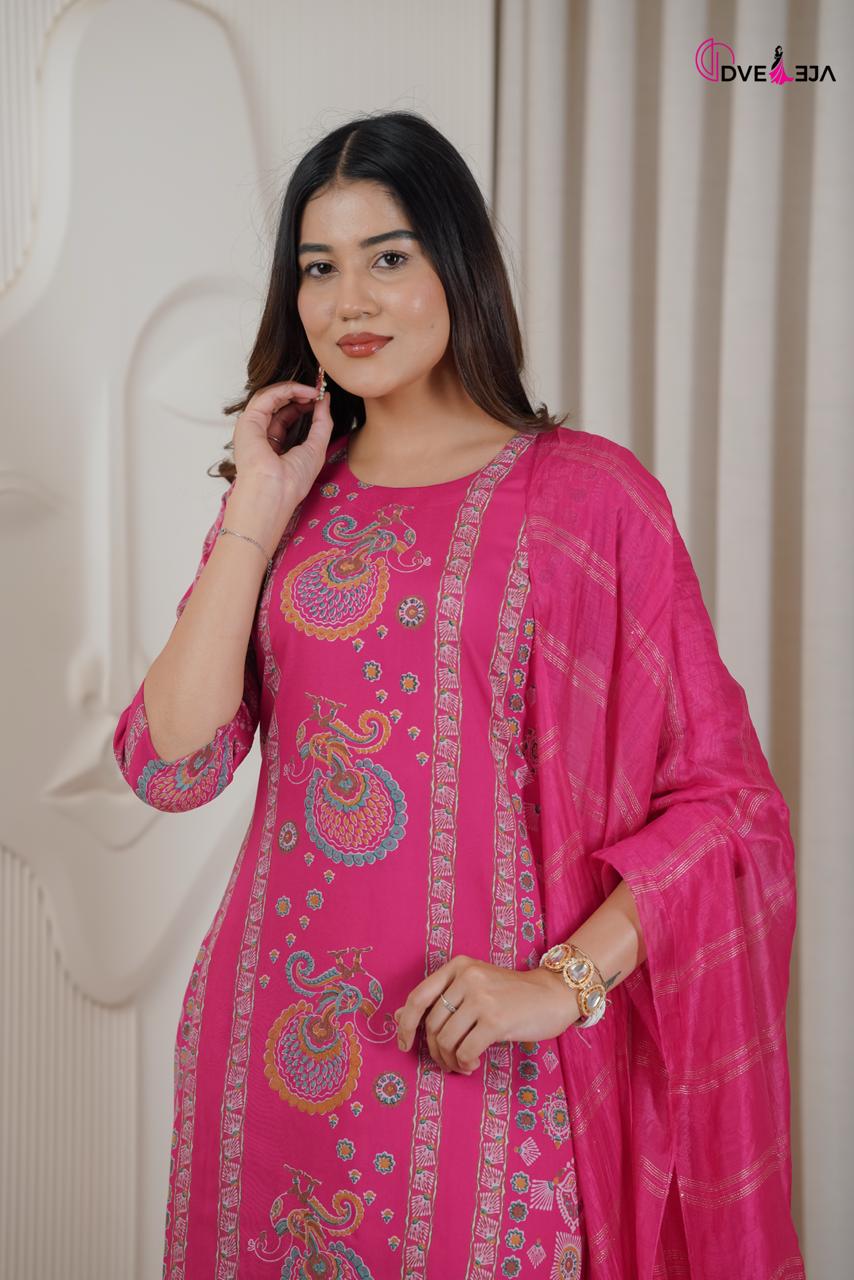 Aanchi Series Dveeja Fashion Reyon Readymade Plazzo Style Suits Exporter Ahmedabad